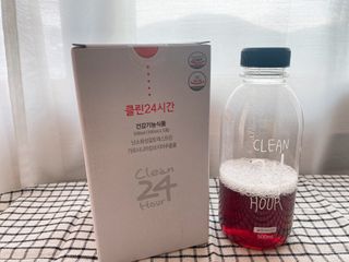 클린24시간 1BOX(5포) + 전용보틀(500ml) — 5점을 준 리뷰어가 2023년 2월 올린 사용 사진