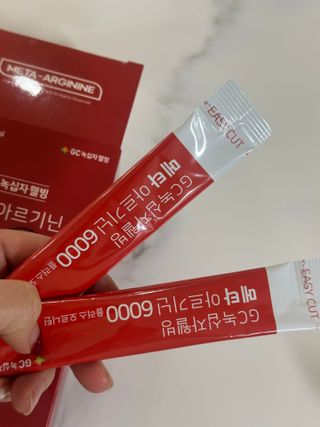 메타아르기닌 GC녹십자웰빙 메타 아르기닌 6000 플러스 오르니틴 — 3.5점을 준 리뷰어가 2022년 12월 올린 사용 사진
