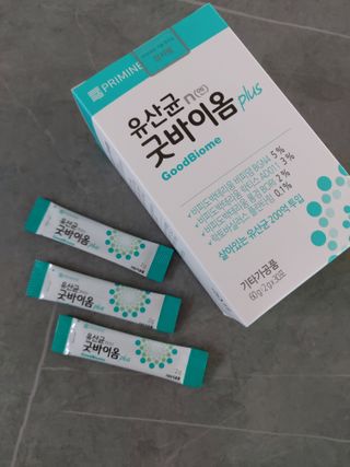 프리마인 유산균 국가지정연구소 선정, 살아있는 생유산균 200억 마리의 힘. 유산균n굿바이옴플러스 — 5점을 준 리뷰어가 2021년 10월 올린 사용 사진