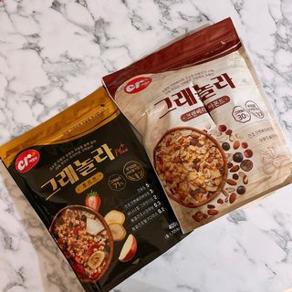 씨알푸드 씨알로 그래놀라 2종 후르츠+크랜베리 아몬드 — 5점을 준 리뷰어가 2022년 7월 올린 사용 사진