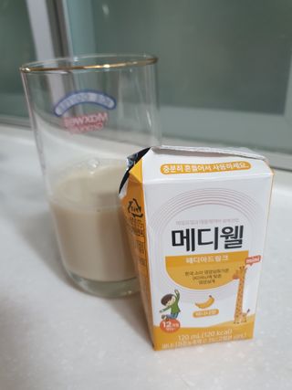 메디웰 페디아드링크 미니 바나나맛 — 5점을 준 리뷰어가 2022년 8월 올린 사용 사진