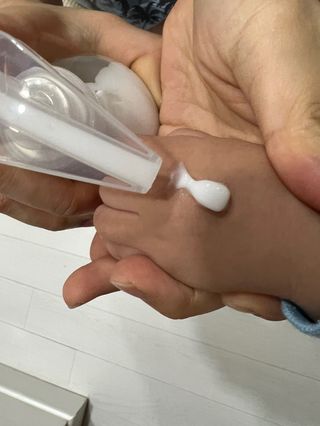 빅그린 베이비라인 3종세트 - 샴푸앤바디워시500ml,올인원로션500ml,바디크림170ml — 5점을 준 리뷰어가 2022년 11월 올린 사용 사진