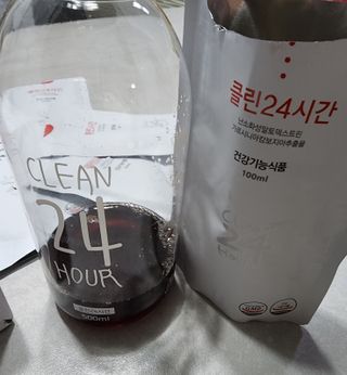 클린24시간 1BOX(5포) + 전용보틀(500ml) — 5점을 준 리뷰어가 2022년 8월 올린 사용 사진