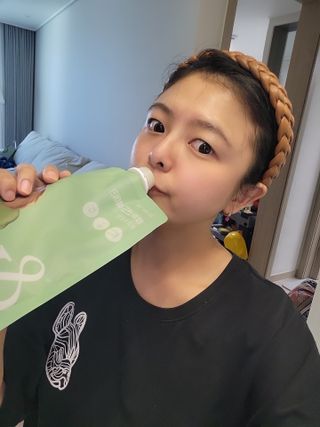 [뷰캔] 건강한 식사대용 앰퍼샌드 단백질 쉐이크 초코&말차 50g — 5점을 준 리뷰어가 2022년 6월 올린 사용 사진