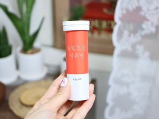 [슬림드랍 석류맛] 건기식 다이어트 보조제 겸 비타민 — 4.5점을 준 리뷰어가 2022년 3월 올린 사용 사진