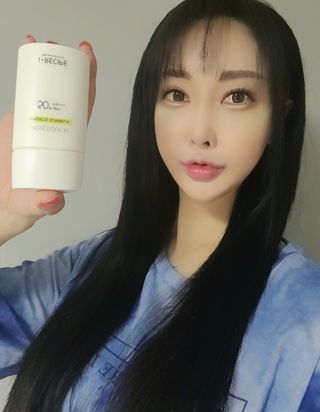 아이레시피 모이스트터치 스포츠 선밀크 50ml (SPF50+ PA+++) — 5점을 준 리뷰어가 2023년 2월 올린 사용 사진