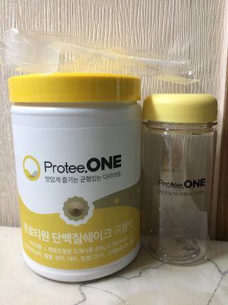 프로티원 단백질쉐이크 곡물맛 2주분 1통+보틀 — 5점을 준 리뷰어가 2021년 3월 올린 사용 사진