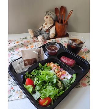 참살이도시락 작심삼일 샐러드도시락 3개 맛보기 새벽배송 또는 택배배송 — 3.5점을 준 리뷰어가 2021년 7월 올린 사용 사진