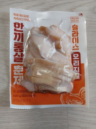 한끼통살 슬라이스 닭가슴살 — 5점을 준 리뷰어가 2023년 2월 올린 사용 사진