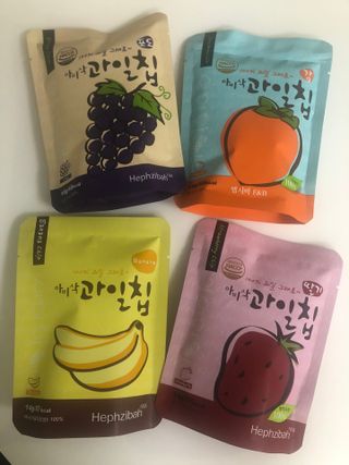아비삭 과일칩 딸기, 감, 포도, 바나나 4종 — 5점을 준 리뷰어가 2021년 8월 올린 사용 사진
