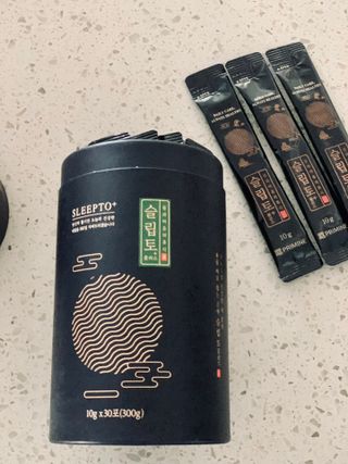 프리마인 자체 기업부설 연구소에서 찾아낸 건강한 수면의 비밀.  슬립토 플러스 30포 — 5점을 준 리뷰어가 2022년 5월 올린 사용 사진