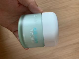 김정문알로에 큐어 큐어 알로에 리프레쉬 젤리 세럼, 큐어 알로에 하이드로 젤리 크림 — 3.5점을 준 리뷰어가 2021년 3월 올린 사용 사진