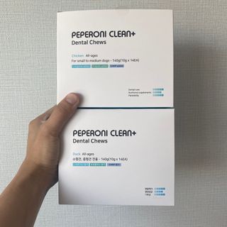 페페로니 2종 세트 클린플러스 덴탈껌 치킨+덕 — 5점을 준 리뷰어가 2021년 8월 올린 사용 사진