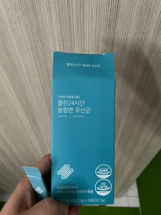 클린24시간 슬림앤유산균 1박스 (3.5g X 15포) — 5점을 준 리뷰어가 2022년 8월 올린 사용 사진