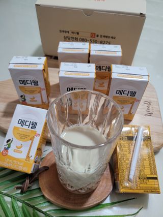 메디웰 페디아드링크 미니 바나나맛 — 5점을 준 리뷰어가 2022년 8월 올린 사용 사진