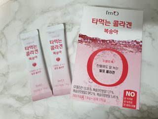 [음료수 대신 가능!]  빠르게 흡수되는 아임오 타먹는 콜라겐 1박스 — 5점을 준 리뷰어가 2023년 3월 올린 사용 사진