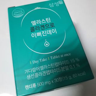 체인미 엘라스틴 콜라겐으로 이뻐진데이 500mg x 30정 — 5점을 준 리뷰어가 2021년 12월 올린 사용 사진