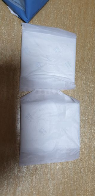 블루블루 유기농 순면 커버 생리대 — 5점을 준 리뷰어가 2021년 1월 올린 사용 사진