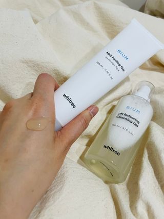 화이트리 비움 약산성 클렌징젤 ,마일드 필링젤 세트 — 5점을 준 리뷰어가 2021년 1월 올린 사용 사진