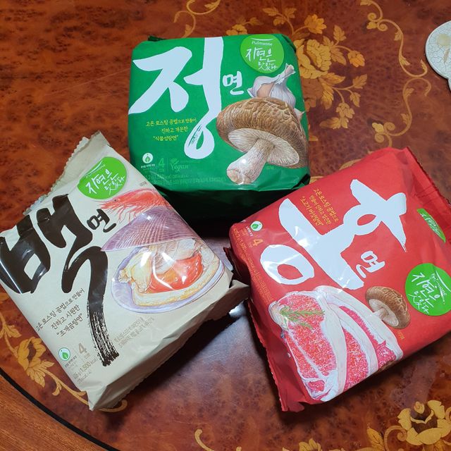 [풀무원] 자연은맛있다 정면, 백면, 홍면  세트 리뷰 사진