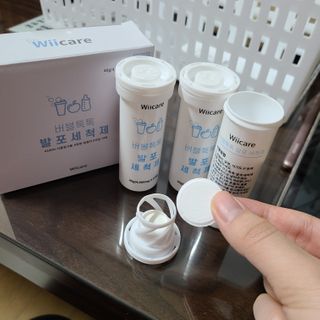 위케어 천연 주방세세, 에어프라이어세제, 다목적세정제, 발포텀블러세정제 — 5점을 준 리뷰어가 2021년 2월 올린 사용 사진