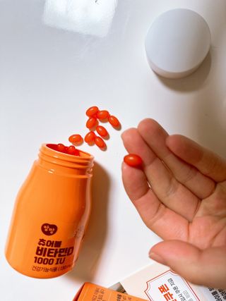 앙팡 츄어블 비타민D 1000 IU 130mg x 90정 — 4.5점을 준 리뷰어가 2023년 1월 올린 사용 사진