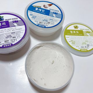 [브레이브퀸] 수제 그릭 요거트 3종세트 플레인 블루베리 청포도 — 4.5점을 준 리뷰어가 2021년 12월 올린 사용 사진