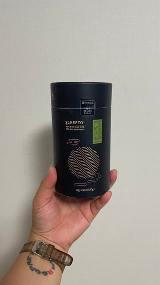 프리마인 자체 기업부설 연구소에서 찾아낸 건강한 수면의 비밀.  슬립토 플러스 30포 — 5점을 준 리뷰어가 2022년 8월 올린 사용 사진