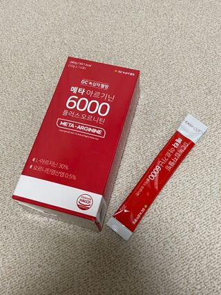 메타아르기닌 GC녹십자웰빙 메타 아르기닌 6000 플러스 오르니틴 — 5점을 준 리뷰어가 2022년 4월 올린 사용 사진