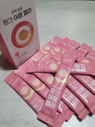 [인디닥터] 면역 생생 핑크 이뮨 젤리 — 5점을 준 리뷰어가 2022년 6월 올린 사용 사진