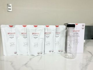 클린24시간 1BOX(5포) + 전용보틀(500ml) — 5점을 준 리뷰어가 2022년 7월 올린 사용 사진