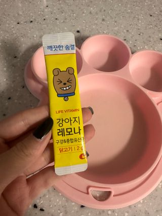 [레모나] 강아지 레모나 강아직 영양 간식 4종 택 1 — 5점을 준 리뷰어가 2023년 12월 올린 사용 사진