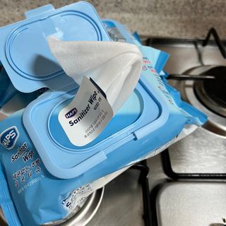 햅스 세균없는 주방 대형 2팩, HAPS sanitizer wipe — 5점을 준 리뷰어가 2022년 2월 올린 사용 사진