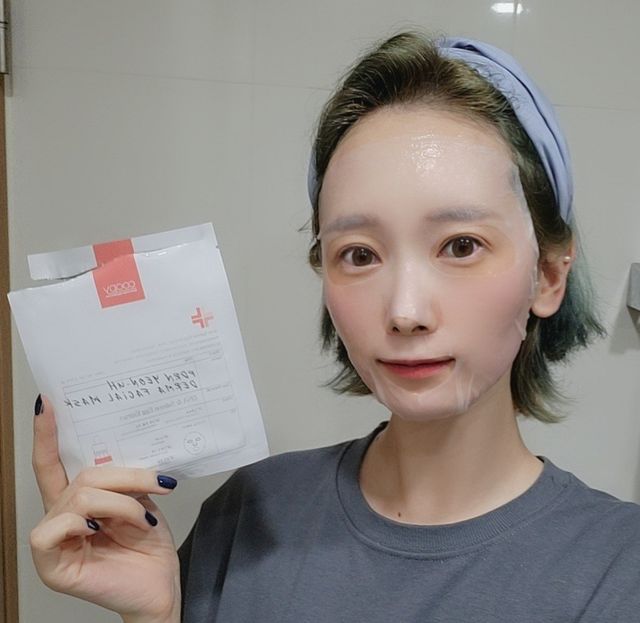 피디알엔 연어 더마 페이셜 마스크 리뷰 사진