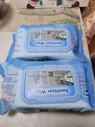 햅스 세균없는 주방 대형 2팩, HAPS sanitizer wipe — 5점을 준 리뷰어가 2022년 2월 올린 사용 사진