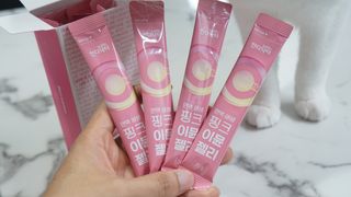 [인디닥터] 면역 생생 핑크 이뮨 젤리 — 5점을 준 리뷰어가 2022년 6월 올린 사용 사진