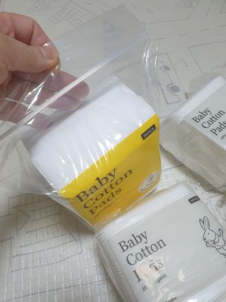 디어엘로디 프리미엄 유기농 유아 솜티슈 40매 3Pack +60매 1Pack 혼합형 — 5점을 준 리뷰어가 2021년 4월 올린 사용 사진