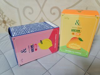 비타앤C 레몬맛, 망고맛 — 5점을 준 리뷰어가 2021년 7월 올린 사용 사진