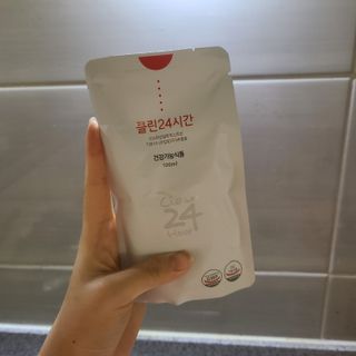클린24시간 1BOX(5포) + 전용보틀(500ml) — 4점을 준 리뷰어가 2022년 12월 올린 사용 사진
