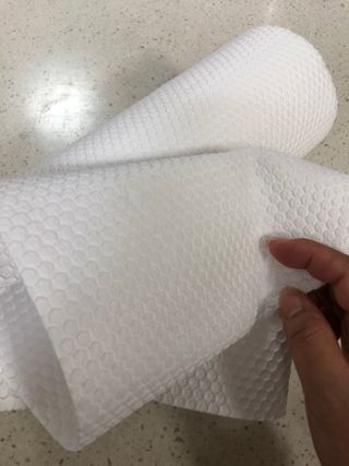 부직포나라 중금속유해물질ZERO 뜯어쓰는 주방 일회용수세미 60매 2매 — 4.5점을 준 리뷰어가 2022년 9월 올린 사용 사진