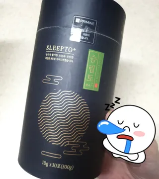 프리마인 자체 기업부설 연구소에서 찾아낸 건강한 수면의 비밀.  슬립토 플러스 30포 — 5점을 준 리뷰어가 2022년 8월 올린 사용 사진