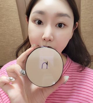 하멜 비건 아쿠아 글로우 제로핏 쿠션 — 5점을 준 리뷰어가 2022년 8월 올린 사용 사진