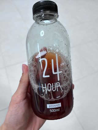 클린24시간 1BOX(5포) + 전용보틀(500ml) — 4점을 준 리뷰어가 2022년 8월 올린 사용 사진