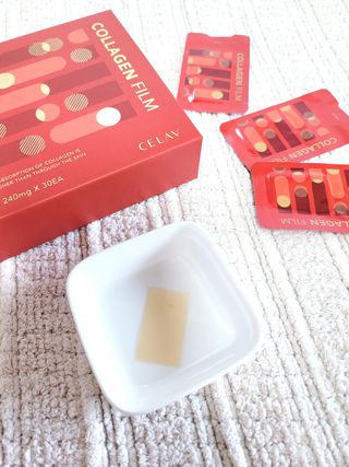 프리마인 귀족의 콜라겐, 92배 흡수율. 럭셔리 프리미엄 셀라브 콜라겐필름 30매 — 5점을 준 리뷰어가 2021년 10월 올린 사용 사진