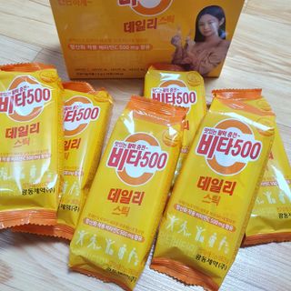 광동제약 [광동] 비타500데일리스틱 70포X2개 + 뚱랑이엽서 + 쇼핑백 증정 — 5점을 준 리뷰어가 2022년 1월 올린 사용 사진