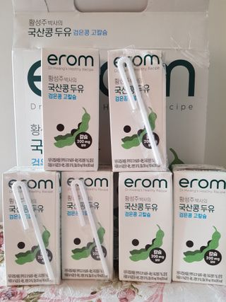 이롬 erom 황성주박사의 국산콩 두유 검은콩 고칼슘 — 5점을 준 리뷰어가 2021년 1월 올린 사용 사진