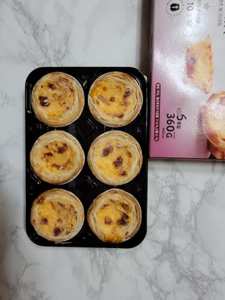 디앙뜨 포르투갈 에그타르트 오리지널 맛+패션후르츠 맛 중 택1 — 4점을 준 리뷰어가 2021년 8월 올린 사용 사진