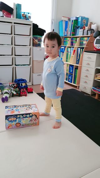 유비맘 캔디팡팡 내의/내복 상하 세트 — 5점을 준 리뷰어가 2021년 3월 올린 사용 사진