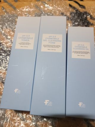 페브유 / FABYOU 페브유 pH5.5 캐모마일 젤 클렌징 폼 + 클렌징 오일 + 토너 3종 세트 — 5점을 준 리뷰어가 2021년 7월 올린 사용 사진