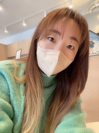 애니가드 셋업메베마스크 (대형 4컬러 + 중형 4컬러) — 4.5점을 준 리뷰어가 2022년 4월 올린 사용 사진